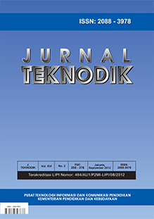 					View Jurnal Teknodik Vol. 16 No. 3, September 2012
				